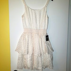 Metallic Tiered Ruffle Dress